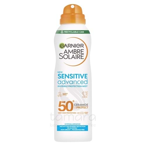 Garnier Ambre Solaire Sensitive Advanced 150 ml. Mist Spf50 Yetişkin Atomizer Sprey