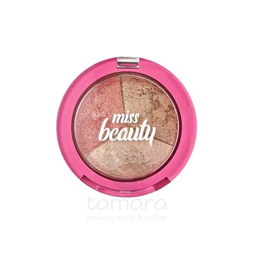 Golden Rose Miss Beauty Glow Baked Trio - Glow Baked Trio - Allık Bronzlaştırıcı Aydınlatıcı