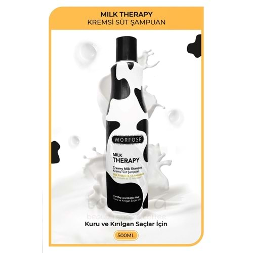 Morfose Milk Therapy Şampuan 500 ml - Süt Proteinli, Onarıcı, Besleyici Etki