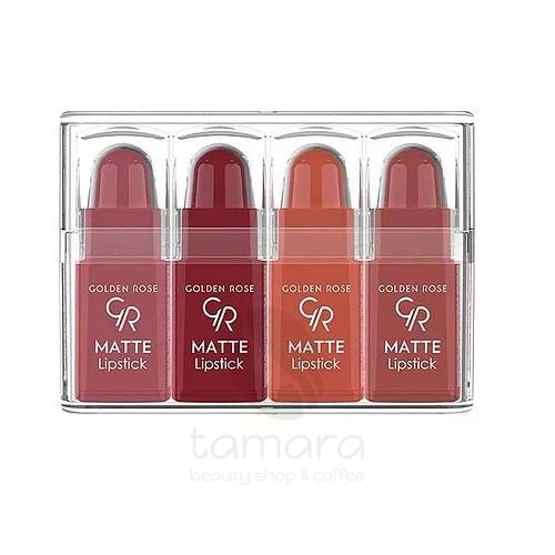 Golden Rose Matte Lipstick 4 Pcs Set Mix -3 Mix Collection Mat Ruj