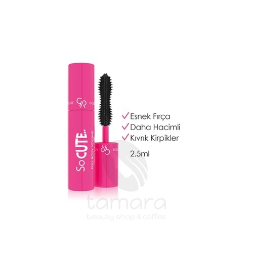 Golden Rose So Cute Full Body Volume Length&Curl Mascara - Black - Mini Maskara