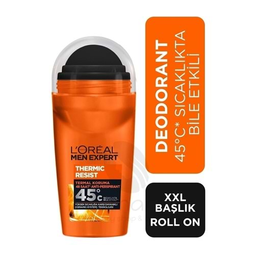 Loreal Paris Men Expert Thermic Resist Anti Perspirant Yüksek Sıcaklıkta Etkili Erkek Roll On Deodorant 50ml