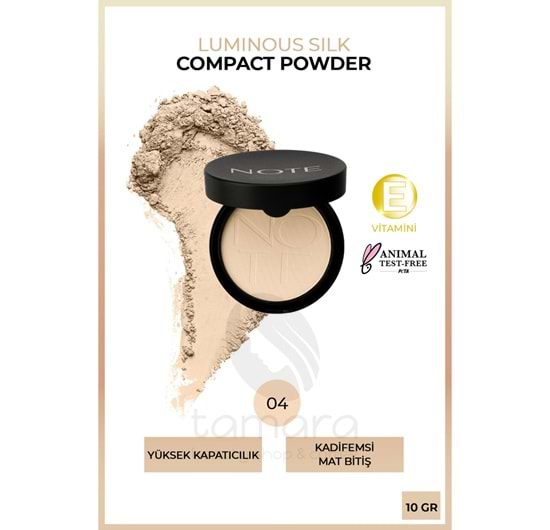 Note Luminous Silk Compact Pudra 04 Sand