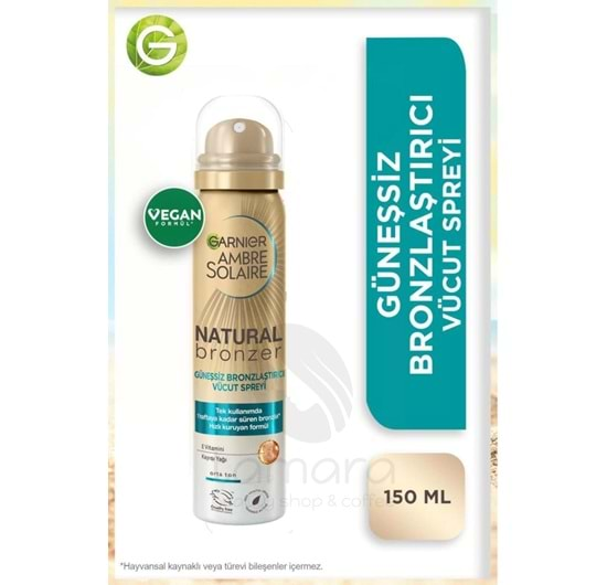 Garnier Ambre Solaire Natural Bronzer Güneşsiz Bronzlaştırıcı Sprey 150ml