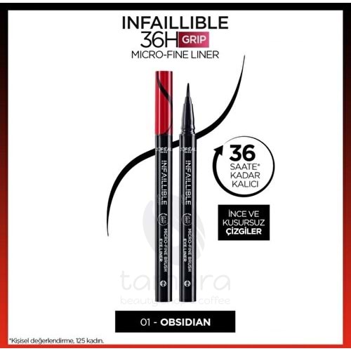 Loreal Paris Infaillible 36H Grip Micro Fine Eyeliner 01 Obsidian - Siyah