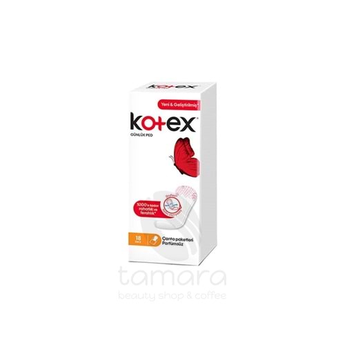 Kotex Ince Günlük Ped Parfümsüz 18 Li