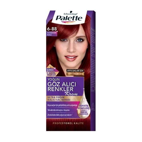 Palette Yoğun Göz Alıcı Renkler Saç Boyası 6-88 Sonbahar Kızılı