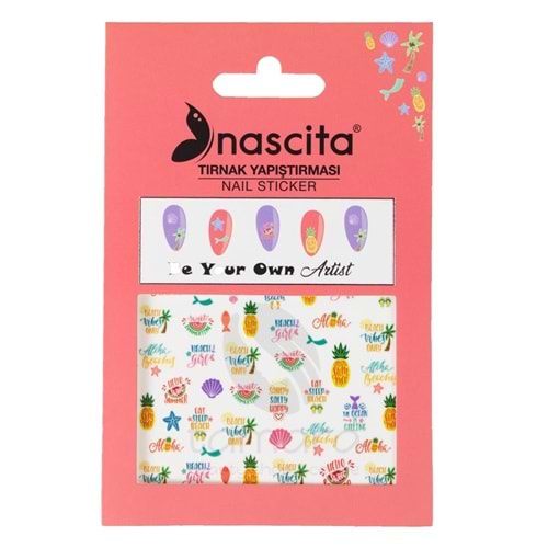 Nascita Beach Tırnak Sticker - 06